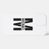 モノグラムパーソナライズされたと名前 iPhoneケース (裏面横)