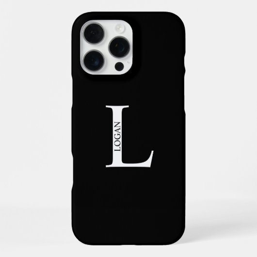 モノグラムパーソナライズされたと名前 iPhoneケース (裏面)