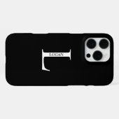 モノグラムパーソナライズされたと名前 iPhoneケース (裏面横)