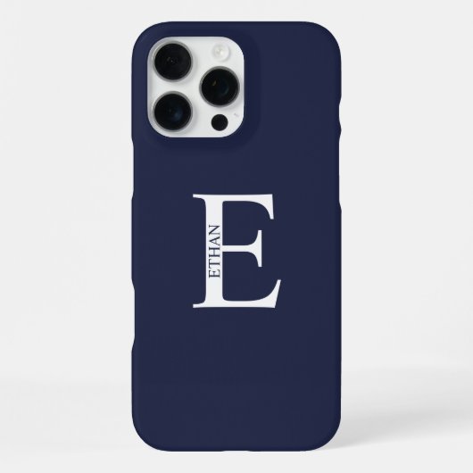 モノグラムパーソナライズされたと名前 iPhoneケース (裏面)