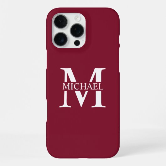 モノグラムパーソナライズされたと名前 iPhoneケース (裏面)