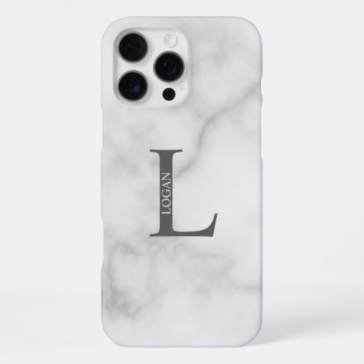 モノグラムパーソナライズされたと名前 iPhoneケース (裏面)