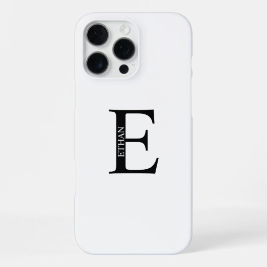 モノグラムパーソナライズされたと名前 iPhoneケース (裏面)