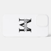 モノグラムパーソナライズされたと名前 iPhoneケース (裏面横)