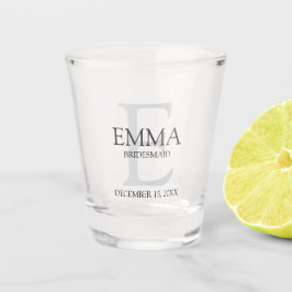 モノグラムパーソナライズされたと名前Bridesmaid ショットグラス