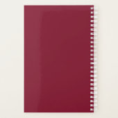 モノグラムパーソナライズされたと名前Burgundy Red プランナー手帳 (裏面)