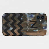 モノグラムパーソナライズされたのシェブロンとテクスチャ Case-Mate iPhoneケース (裏面(横))