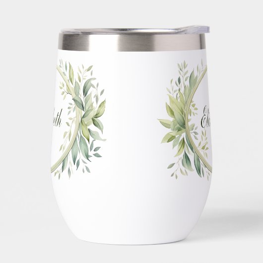 モノグラムパーソナライズされたの緑の花嫁の贈り物 (左面)