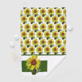 モノグラムパーソナライズされたひまわりゴルフタオル ゴルフタオル (インサイチュ)