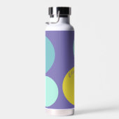 モノグラムパーソナライズされたアクアイエローグリーンパープル ウォーターボトル (右面)