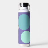 モノグラムパーソナライズされたアクアイエローグリーンパープル ウォーターボトル (背面)