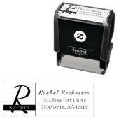 モノグラムパーソナライズされたアドレス自己インク入力スタンプ セルフインキングスタンプ (インサイチュ)