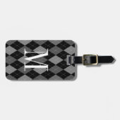 モノグラムパーソナライズされたアーガイルラゲッジタグ ラゲッジタグ (正面横)