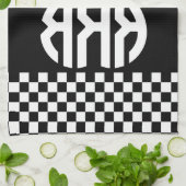 モノグラムパーソナライズされたイニシャルキッチンタオル キッチンタオル (折り畳み)