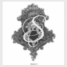 モノグラムパーソナライズされたイニシャルビニールシール