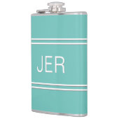 モノグラムパーソナライズされたイニシャルミニマルシンプルリスト フラスク (左)