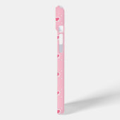 モノグラムパーソナライズされたイニシャル付きピンクハートケース Case-Mate iPhoneケース (裏面 / 左)