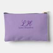 モノグラムパーソナライズされたイニシャル名 アクセサリーポーチ (裏面)