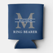 モノグラムパーソナライズされたイニシャル&ネームリングベアラ 缶クーラー (正面)