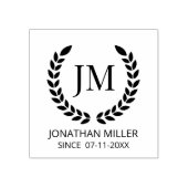 モノグラムパーソナライズされたイニシャル ラバースタンプ (インプリント)