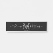 モノグラムパーソナライズされたウェルカムファミリードアサイン サインプレート (正面)