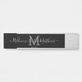 モノグラムパーソナライズされたウェルカムファミリードアサイン サインプレート (正面)