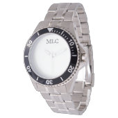 モノグラムパーソナライズされたウォッチ顔 腕時計 (アングル)