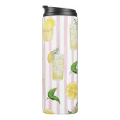 モノグラムパーソナライズされたウォーターカラーレモンレモネード タンブラー (回転右)