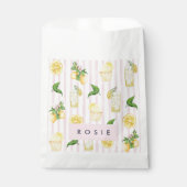 モノグラムパーソナライズされたウォーターカラーレモンレモネード フェイバーバッグ (正面)