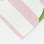 モノグラムパーソナライズされたウォーターカラーレモンレモネード フリースブランケット (角)