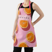 モノグラムパーソナライズされたオレンジスライスパターン エプロン (インサイチュ)