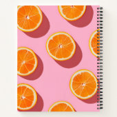 モノグラムパーソナライズされたオレンジスライスパターン ノートブック (裏面)