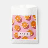 モノグラムパーソナライズされたオレンジスライスパターン フェイバーバッグ (正面)