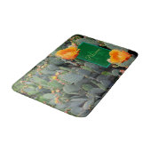 モノグラムパーソナライズされたオレンジパイクリーナシサボテン バスマット (アングル)