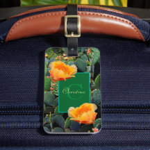 モノグラムパーソナライズされたオレンジパイクリーナシサボテン