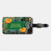 モノグラムパーソナライズされたオレンジパイクリーナシサボテン ラゲッジタグ (裏面横)