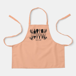 モノグラムパーソナライズされたオールオーバープリントエプロン エプロン