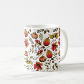 モノグラムパーソナライズされたカラフル秋の収穫 コーヒーマグカップ (正面右)
