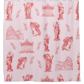 モノグラムパーソナライズされたギリシャ古代の彫像の贈り物 シャワーカーテン (正面)