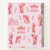 モノグラムパーソナライズされたギリシャ古代の彫像の贈り物 ノートブック (裏面)