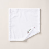 モノグラムパーソナライズされたクリスマスタオルセット バスタオルセット (ウォッシュタオル)