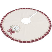 モノグラムパーソナライズされたクリスマスツリースカート ブラッシュドポリエステルツリースカート (アングル)