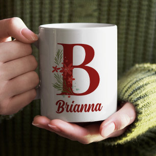 モノグラムパーソナライズされたクリスマスホットチョコレート コーヒーマグカップ