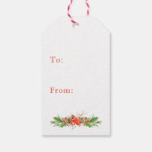 モノグラムパーソナライズされたクリスマスリース ギフトタグ (裏面)