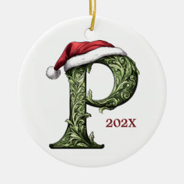モノグラムパーソナライズされたクリスマス装飾品 セラミックオーナメント