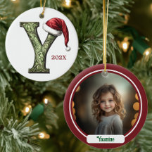 モノグラムパーソナライズされたクリスマス装飾品