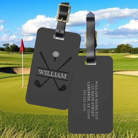 モノグラムパーソナライズされたクロスクラブ ラゲッジタグ