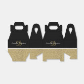 モノグラムパーソナライズされたグリッター金ゴールドブ結婚ラック フェイバーボックス (折り畳みなし)