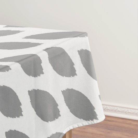 モノグラムパーソナライズされたグレー抽象芸術楕円パターン テーブルクロス (インサイチュ)