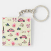 モノグラムパーソナライズされたコケットヴィンテージシーシェル キーホルダー (裏面)